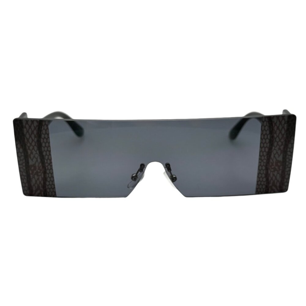 6106 | Black Rectangle Sunglasses with Sideblinders